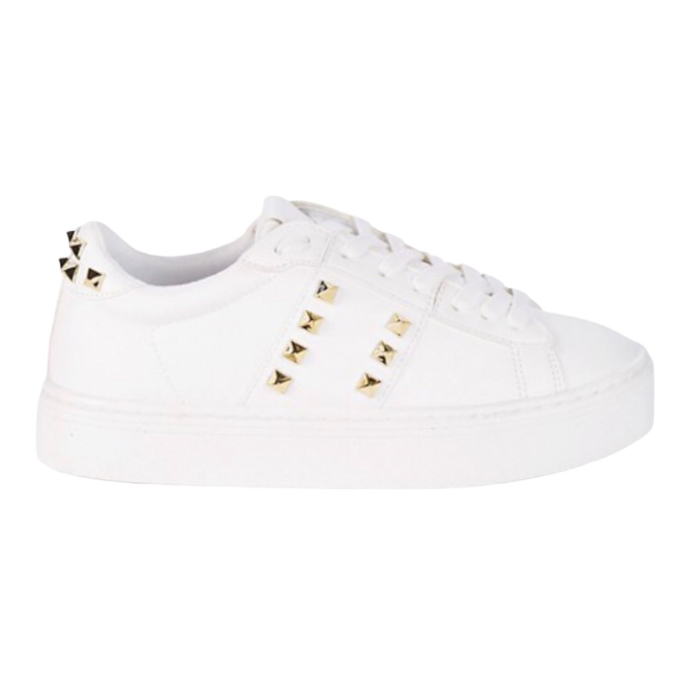 Steven New York White Becker Studded Sneakers